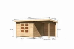 KARIBU Gartenhaus Bastrup5 , Naturbelassen, Fichtenholz 28mm, 514,5 X 297 X 222 Cm, Pultdach, Anbau 2m Mit Rückwand 16 KARIBU Gartenhaus Bastrup5 , Naturbelassen, Fichtenholz 28mm, 514,5 X 297 X 222 Cm, Pultdach, Anbau 2m Mit Rückwand -Kettler Verkaufs-Shop 30563 4 05.jpg