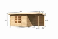 KARIBU Gartenhaus Bastrup7 , Naturbelassen, Fichtenholz 28mm, 574,5 X 297 X 222 Cm, Pultdach, Anbau 2m Mit Rückwand 16 KARIBU Gartenhaus Bastrup7 , Naturbelassen, Fichtenholz 28mm, 574,5 X 297 X 222 Cm, Pultdach, Anbau 2m Mit Rückwand -Kettler Verkaufs-Shop 30563 5 05.jpg