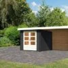 KARIBU Gartenhaus Bastrup2 , Anthrazit, Fichtenholz 28mm, 554 X 237 X 220 Cm, Pultdach, Anbau 3m Mit Rückwand -Kettler Verkaufs-Shop 30566 2 01.jpg
