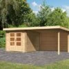 KARIBU Gartenhaus Bastrup4 , Naturbelassen, Fichtenholz 28mm, 554,5 X 297 X 222 Cm, Pultdach, Anbau 3m Mit Rückwand 2 KARIBU Gartenhaus Bastrup4 , Naturbelassen, Fichtenholz 28mm, 554,5 X 297 X 222 Cm, Pultdach, Anbau 3m Mit Rückwand -Kettler Verkaufs-Shop 30566 5 01.jpg