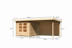KARIBU Gartenhaus Bastrup4 , Naturbelassen, Fichtenholz 28mm, 554,5 X 297 X 222 Cm, Pultdach, Anbau 3m Mit Rückwand 16 KARIBU Gartenhaus Bastrup4 , Naturbelassen, Fichtenholz 28mm, 554,5 X 297 X 222 Cm, Pultdach, Anbau 3m Mit Rückwand -Kettler Verkaufs-Shop 30566 5 05.jpg