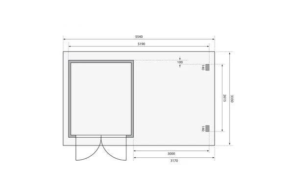 KARIBU Gartenhaus Bastrup4 , Naturbelassen, Fichtenholz 28mm, 554,5 X 297 X 222 Cm, Pultdach, Anbau 3m Mit Rückwand 8 KARIBU Gartenhaus Bastrup4 , Naturbelassen, Fichtenholz 28mm, 554,5 X 297 X 222 Cm, Pultdach, Anbau 3m Mit Rückwand – Bild 6