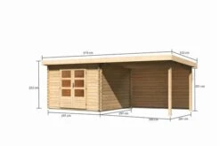 KARIBU Gartenhaus Bastrup5 , Naturbelassen, Fichtenholz 28mm, 614,5 X 297 X 222 Cm, Pultdach, Anbau 3m Mit Rückwand 16 KARIBU Gartenhaus Bastrup5 , Naturbelassen, Fichtenholz 28mm, 614,5 X 297 X 222 Cm, Pultdach, Anbau 3m Mit Rückwand -Kettler Verkaufs-Shop 30566 7 05.jpg