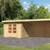 KARIBU Gartenhaus Bastrup 5, Naturbelassen, Fichtenholz 28mm, 714,5 X 297 X 222 Cm, Pultdach, Anbau 4m Mit Rückwand -Kettler Verkaufs-Shop 30568 2 01.jpg