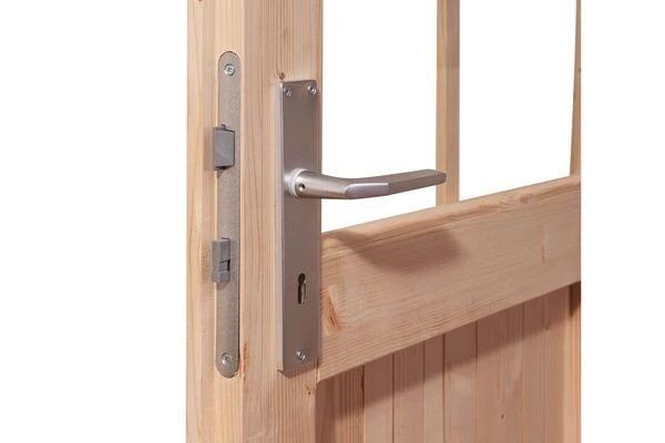 KARIBU Gartenhaus Bastrup 5, Naturbelassen, Fichtenholz 28mm, 714,5 X 297 X 222 Cm, Pultdach, Anbau 4m Mit Rück- Und Seitenwand 6 KARIBU Gartenhaus Bastrup 5, Naturbelassen, Fichtenholz 28mm, 714,5 X 297 X 222 Cm, Pultdach, Anbau 4m Mit Rück- Und Seitenwand – Bild 4