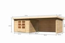 KARIBU Gartenhaus Bastrup 5, Naturbelassen, Fichtenholz 28mm, 714,5 X 297 X 222 Cm, Pultdach, Anbau 4m Mit Rück- Und Seitenwand 17 KARIBU Gartenhaus Bastrup 5, Naturbelassen, Fichtenholz 28mm, 714,5 X 297 X 222 Cm, Pultdach, Anbau 4m Mit Rück- Und Seitenwand -Kettler Verkaufs-Shop 30570 2 05.jpg