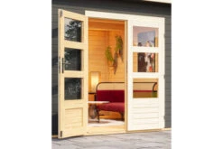 KARIBU Mittelwandhaus Schönbuch 2, Terragrau, Fichtenholz 38mm, 458 X 276 X 228 Cm, Flachdach -Kettler Verkaufs-Shop 30573 04.jpg