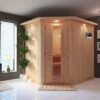 KARIBU Siirin Sauna , Naturbelassen, Fichte, 210x184x202 Cm, Eckeinstieg, Energiespartür U. Kranz,Ofen 4,5 KW Bio Ext. Strg. -Kettler Verkaufs-Shop 30684 3 01.jpg