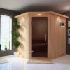 KARIBU Siirin Sauna , Naturbelassen, Fichte, 210x184x202 Cm, Eckeinstieg, Graphitfarbene Tür U.Kranz, Ofen 4,5 KW Ext. Strg. Easy -Kettler Verkaufs-Shop 30688 2 01.jpg
