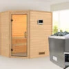 KARIBU Svea Sauna , Naturbelassen, Fichte, 196x146x198 Cm, Klarglastür, Ofen 4,5 KW Ext. Strg. Easy -Kettler Verkaufs-Shop 30739 2 01.jpg