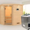 KARIBU Svea Sauna , Naturbelassen, Fichte, 224x160x202 Cm, Klarglastür U. Kranz, Ofen 4,5 KW Ext. Strg. Easy 2 KARIBU Svea Sauna , Naturbelassen, Fichte, 224x160x202 Cm, Klarglastür U. Kranz, Ofen 4,5 KW Ext. Strg. Easy -Kettler Verkaufs-Shop 30740 2 01.jpg