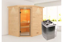 KARIBU Mia Sauna , Naturbelassen, Fichte, 224x184x202 Cm, Bronzierte Tür U. Kranz, Ofen 4,5 KW Integr. Strg. 14 KARIBU Mia Sauna , Naturbelassen, Fichte, 224x184x202 Cm, Bronzierte Tür U. Kranz, Ofen 4,5 KW Integr. Strg. -Kettler Verkaufs-Shop 30752 1 02.jpg