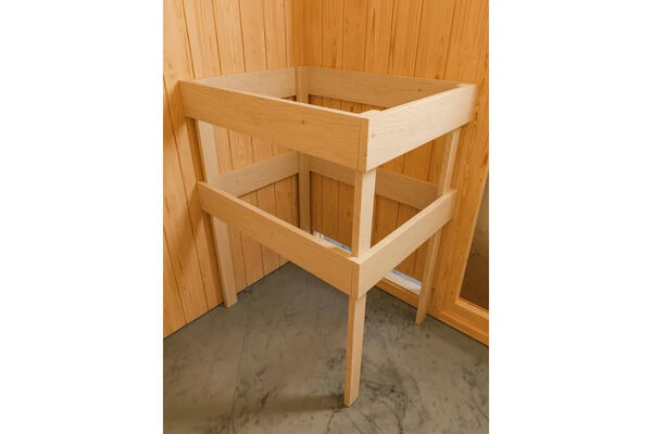 KARIBU Mia Sauna , Naturbelassen, Fichte, 224x184x202 Cm, Bronzierte Tür U. Kranz, Ofen 4,5 KW Bio Ext. Strg. Easy 4 KARIBU Mia Sauna , Naturbelassen, Fichte, 224x184x202 Cm, Bronzierte Tür U. Kranz, Ofen 4,5 KW Bio Ext. Strg. Easy – Bild 2