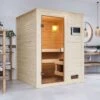 KARIBU Sandra Sauna , Naturbelassen, Fichte, 145x145x187 Cm,SETOfen 4,5 KW Ext. Strg. Easy -Kettler Verkaufs-Shop 30757 2 01.jpg
