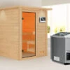 KARIBU Sandra Sauna , Naturbelassen, Fichte, 173x159x191 Cm, Kranz SET, Ofen 4,5 KW Bio Ext. Strg. Easy -Kettler Verkaufs-Shop 30758 3 01.jpg