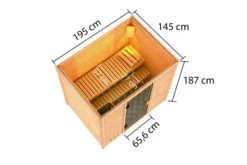 KARIBU Selena Sauna , Naturbelassen, Fichte, 195x145x187 Cm,SETOfen 4,5 KW Ext. Strg. Easy 15 KARIBU Selena Sauna , Naturbelassen, Fichte, 195x145x187 Cm,SETOfen 4,5 KW Ext. Strg. Easy -Kettler Verkaufs-Shop 30761 2 05.jpg