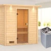 KARIBU Selena Sauna , Naturbelassen, Fichte, 223x159x191 Cm, Kranz SET, Ofen 4,5 KW Integr. Strg. 1 KARIBU Selena Sauna , Naturbelassen, Fichte, 223x159x191 Cm, Kranz SET, Ofen 4,5 KW Integr. Strg. -Kettler Verkaufs-Shop 30762 1 01.jpg