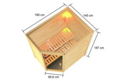 KARIBU Jella Sauna , Naturbelassen, Fichte, 195x145x187 Cm,SETOfen 4,5 KW Bio Ext. Strg. Easy -Kettler Verkaufs-Shop 30763 3 05.jpg