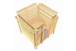KARIBU Jella Sauna , Naturbelassen, Fichte, 223x159x191 Cm, Kranz SET, Ofen 4,5 KW Integr. Strg. -Kettler Verkaufs-Shop 30764 1 04.jpg