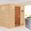 KARIBU Jara Sauna , Naturbelassen, Fichte, 223x209x191 Cm, Kranz SET, Ofen 4,5 KW Ext. Strg. Easy 2 KARIBU Jara Sauna , Naturbelassen, Fichte, 223x209x191 Cm, Kranz SET, Ofen 4,5 KW Ext. Strg. Easy -Kettler Verkaufs-Shop 30770 2 01.jpg
