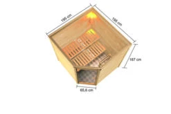 KARIBU Tilda Sauna , Naturbelassen, Fichte, 195x195x187 Cm,SETOfen 4,5 KW Ext. Strg. Easy -Kettler Verkaufs-Shop 30771 2 05.jpg