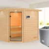 KARIBU Tilda Sauna , Naturbelassen, Fichte, 223x209x191 Cm, Kranz SET, Ofen 4,5 KW Ext. Strg. Easy -Kettler Verkaufs-Shop 30772 2 01.jpg