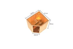 KARIBU Faurin Sauna , Naturbelassen, Fichte, 170x151x198 Cm,SETOfen 4,5 KW Integr. Strg. -Kettler Verkaufs-Shop 30773 1 05.jpg
