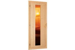 KARIBU Norin Sauna, Naturbelassen, Fichte, 165 X 165 X 202 Cm, Fronteinstieg, Energiespartür Und Kranz SET Mit Ofen 4,5 KW Integr. Str. -Kettler Verkaufs-Shop 30907 4 03.jpg