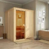 KARIBU Norin Sauna, Naturbelassen, Fichte, 151 X 151 X 198 Cm, Fronteinstieg, Mit Bronzierter Tür, SET Mit Ofen 4,5 KW Integr. Str. -Kettler Verkaufs-Shop 30908 1 01.jpg