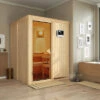 KARIBU Norin Sauna, Naturbelassen, Fichte, 151 X 151 X 198 Cm, Fronteinstieg, Mit Bronzierter Tür, SET Mit Ofen 4,5 KW Ext. Strg. Easy -Kettler Verkaufs-Shop 30908 2 01.jpg