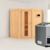 KARIBU Taurin Sauna, Naturbelassen, Fichte, 170 X 151 X 198 Cm, Eckeinstieg, Mit Energiespartür SET, Ofen 4,5 KW Bio Ext. Strg. 2 KARIBU Taurin Sauna, Naturbelassen, Fichte, 170 X 151 X 198 Cm, Eckeinstieg, Mit Energiespartür SET, Ofen 4,5 KW Bio Ext. Strg. -Kettler Verkaufs-Shop 30915 3 01.jpg