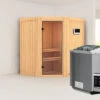 KARIBU Taurin Sauna, Naturbelassen, Fichte, 170 X 151 X 198 Cm, Eckeinstieg, Mit Klarglastür,SET Mit Ofen 4,5 KW Bio Ext. Strg. -Kettler Verkaufs-Shop 30918 3 01.jpg