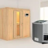 KARIBU Variado Sauna, Naturbelassen, Fichte, 196 X 118 X 198 Cm, Fronteinstieg, Mit Energiespartür, SET Mit Ofen 4,5 KW Bio Ext. Strg. -Kettler Verkaufs-Shop 30919 3 01.jpg