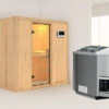 KARIBU Variado Sauna, Naturbelassen, Fichte, 196 X 118 X 198 Cm, Fronteinstieg, Mit Klarglastür, SET Mit Ofen 4,5 KW Bio Ext. Strg. -Kettler Verkaufs-Shop 30922 3 01.jpg