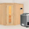 KARIBU Carin Sauna, Naturbelassen, Fichte, 196 X 151 X 198 Cm, Eckeinstieg,mit Energiespartür SETmit Ofen 4,5 KW Bio Ext. Strg. -Kettler Verkaufs-Shop 30928 3 01.jpg