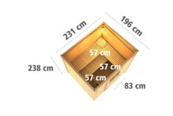 KARIBU Norge Saunahaus, Terragrau, Fichte, 231 X 196 X 190 Cm, Fronteinstieg, Mit Moderner Tür SETmit Ofen 9 KW Ext. Strg. -Kettler Verkaufs-Shop 30937 2 05.jpg