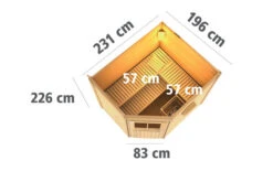 KARIBU Mikka Saunahaus, Terragrau, Fichte, 231 X 196 X 190 Cm, Eckeinstieg, Mit Moderner Tür SET Mit Ofen 9 KW Ext. Strg. -Kettler Verkaufs-Shop 30939 2 05.jpg