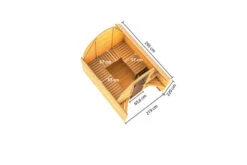 KARIBU Fasshaus 2 Saunahaus, Naturbelassen, Fichte, 219 X 295 X 218,5 Cm, Fronteinstieg, SET Mit Ofen 9 KW Ext. Strg. -Kettler Verkaufs-Shop 30944 2 05.jpg