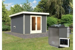 KARIBU Mainburg 1 Saunahaus, Terragrau, Fichte, 309x309x229 Cm, SET 1 Mit Doppelflügeltür, Vorraum Und 9 KW Bio-Ofen -Kettler Verkaufs-Shop 31317 6 02.jpg