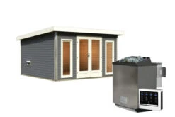 KARIBU Mainburg 3 Saunahaus, Terragrau, Fichte, 369x369x229 Cm, SET B Mit Doppelflügeltür, Vorraum Und 9 KW Bio-Ofen 20 KARIBU Mainburg 3 Saunahaus, Terragrau, Fichte, 369x369x229 Cm, SET B Mit Doppelflügeltür, Vorraum Und 9 KW Bio-Ofen -Kettler Verkaufs-Shop 31322 6 02.jpg