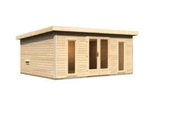 KARIBU Mainburg 4 Saunahaus, Naturbelassen, Fichte, 490x368x229 Cm, SET B Mit Doppelflügeltür Und Vorraum -Kettler Verkaufs-Shop 31324 1 03.jpg