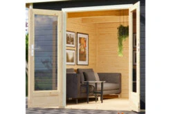 KARIBU Mainburg 5 Saunahaus, Terragrau, Fichte, 508x368x253 Cm, SET A Mit Doppelflügeltür, Terrasse Und 9 KW Ofen -Kettler Verkaufs-Shop 31325 5 04.jpg