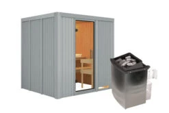 KARIBU Sodin Sauna, Lichtgrau, Fichte, 196x170x198 Cm, Inkl. Fronteinstieg, Ganzglastür Und 4,5 KW Ofen Integr. Strg. -Kettler Verkaufs-Shop 31329 2 03.jpg