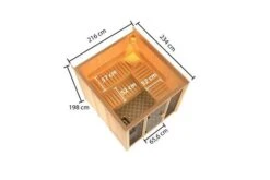 KARIBU Askja Sauna, Naturbelassen, Fichte, 216x234x198 Cm, Mit Fronteinstieg Und Ganzglastür -Kettler Verkaufs-Shop 31334 1 05.jpg