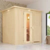 KARIBU Benin Energiespar-Sauna, Naturbelassen, Fichte, 210x165x202 Cm, Mit Kranz Und Fronteinstieg -Kettler Verkaufs-Shop 31390 1 01.jpg