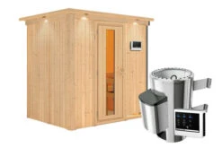 KARIBU Benin Energiespar-Sauna, Naturbelassen, Fichte, 210x165x202 Cm, Mit Kranz Und 3,6 KW Ofen Ext. Steuerung -Kettler Verkaufs-Shop 31390 3 03.jpg