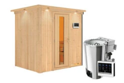KARIBU Benin Energiespar-Sauna, Naturbelassen, Fichte, 210x165x202 Cm, Mit Kranz Und 3,6 KW Bio-Ofen Ext. Steuerung -Kettler Verkaufs-Shop 31390 4 03.jpg