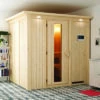 KARIBU Eupin Energiespar-Sauna, Naturbelassen, Fichte, 210x184x202 Cm, Mit Kranz Und 3,6 KW Ofen Ext. Steuerung Modern 1 KARIBU Eupin Energiespar-Sauna, Naturbelassen, Fichte, 210x184x202 Cm, Mit Kranz Und 3,6 KW Ofen Ext. Steuerung Modern -Kettler Verkaufs-Shop 31392 3 01.jpg