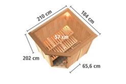 KARIBU Lobin Energiespar-Sauna, Naturbelassen, Fichte, 210x184x202 Cm, Mit Kranz Und 3,6 KW Ofen Integr. Steuerung 20 KARIBU Lobin Energiespar-Sauna, Naturbelassen, Fichte, 210x184x202 Cm, Mit Kranz Und 3,6 KW Ofen Integr. Steuerung -Kettler Verkaufs-Shop 31393 2 05.jpg