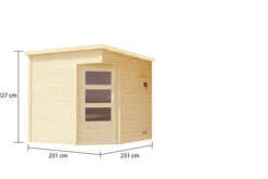 KARIBU Pelle Saunahaus, Naturbelassen, Fichte, 231x231x227 Cm, Mit 9 KW Bio-Ofen Ext. Steuerung -Kettler Verkaufs-Shop 31396 3 05.jpg